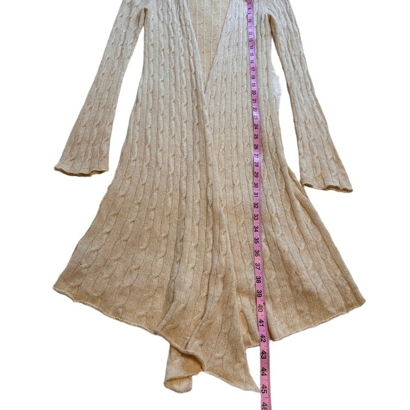 Ann Taylor Loft Long Open Front Cable Knit Cardigan - Size XS - Picture 8 of 10